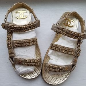 Brand New Chanel Chain Sandals 38